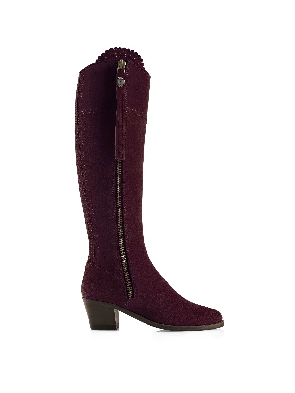 Heeled Regina (Sporting Fit) - Plum Suede