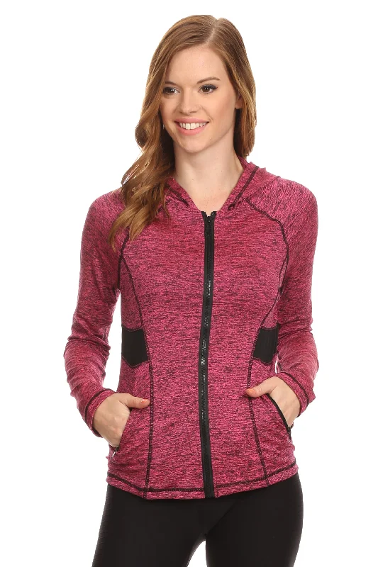 Active Zip Up Jacket With Hoodie