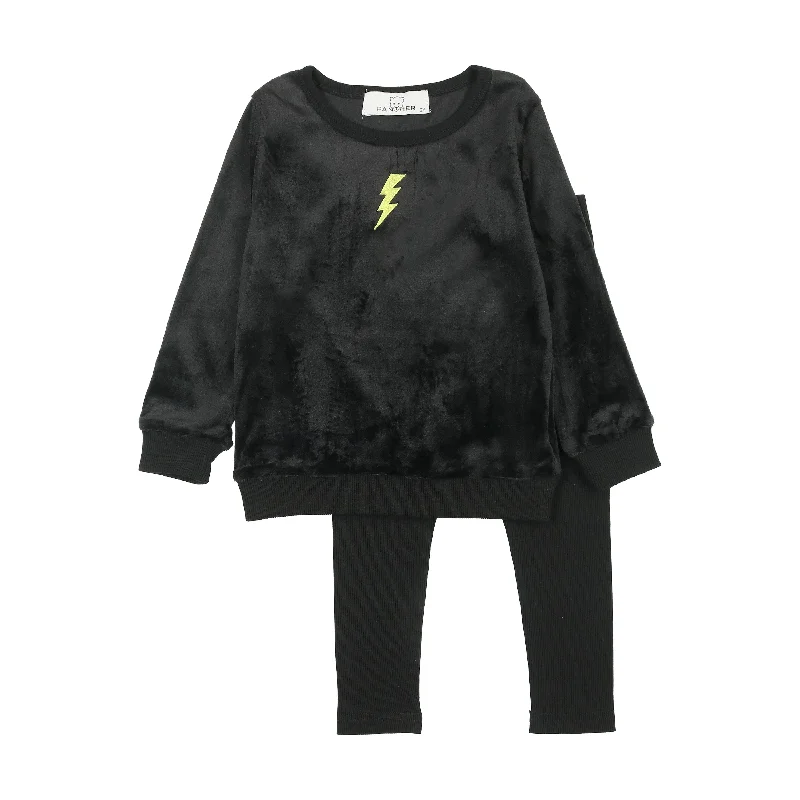 Panther Neon Lightning Velour Baby Set