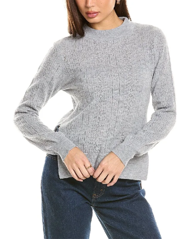 Malo Cashmere Pointelle Wool & Cashmere-Blend Sweater