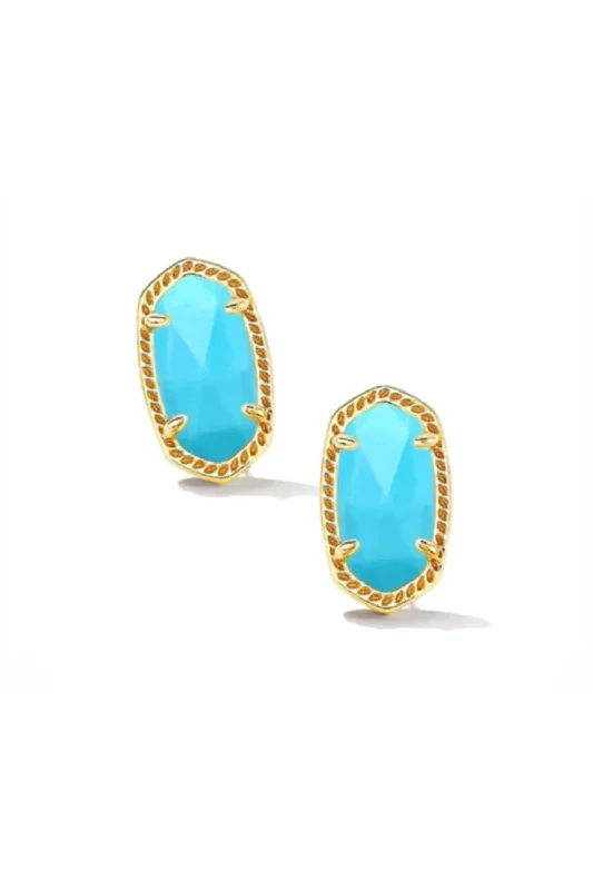 Kendra Scott Ellie Gold Stud Earrings in Turquoise | 4217709433