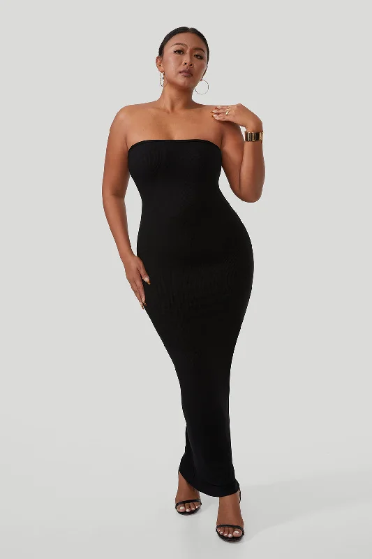 Strapless Maxi Dress With Built-In Shapewear