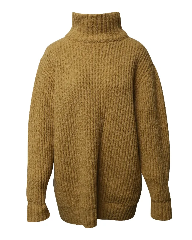 Marc Jacobs Chunky Knit Turtleneck Sweatier in Camel Laine