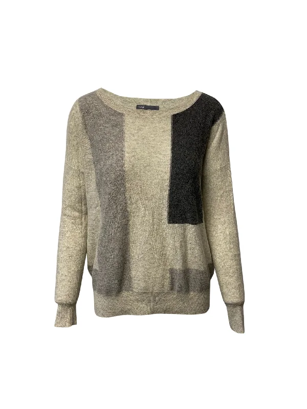 Vince Colorblock Sweater in Multicolor Cashmere