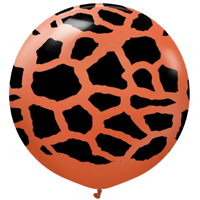 24 inch KALISAN SAFARI GIRAFFE - RUST ORANGE W/ BLACK INK