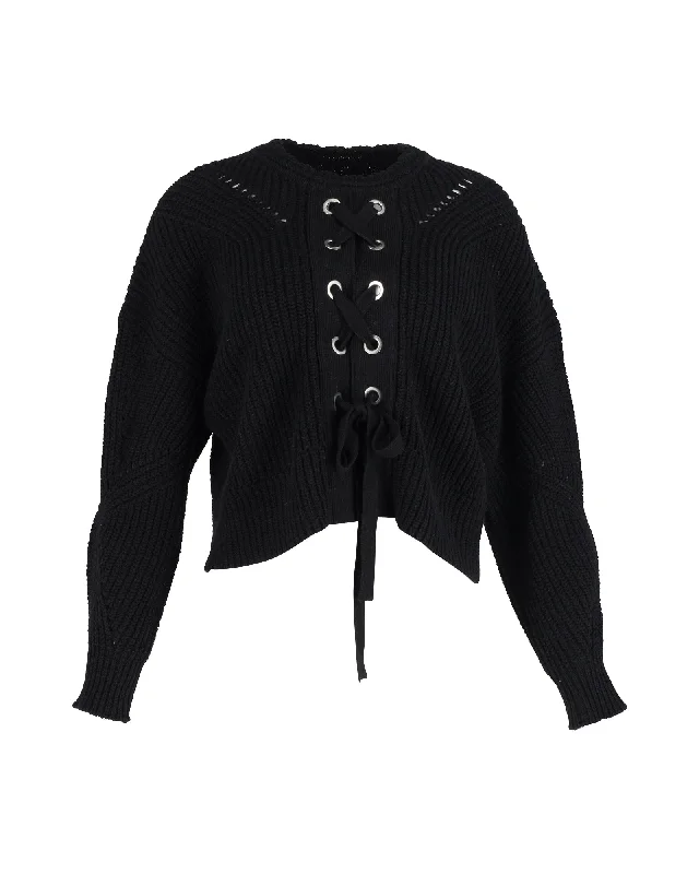 Isabel Marant Black Laley Sweater in Black Cotton