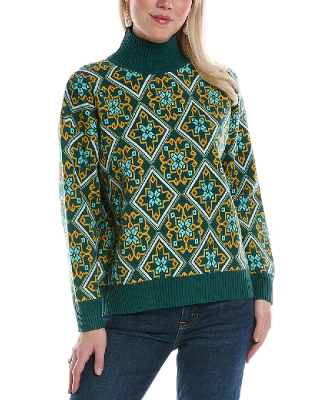 Anna Kay Fleurette Cashmere-Blend Pullover