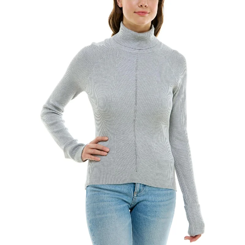 Womens Rayon Turtleneck Pullover Sweater