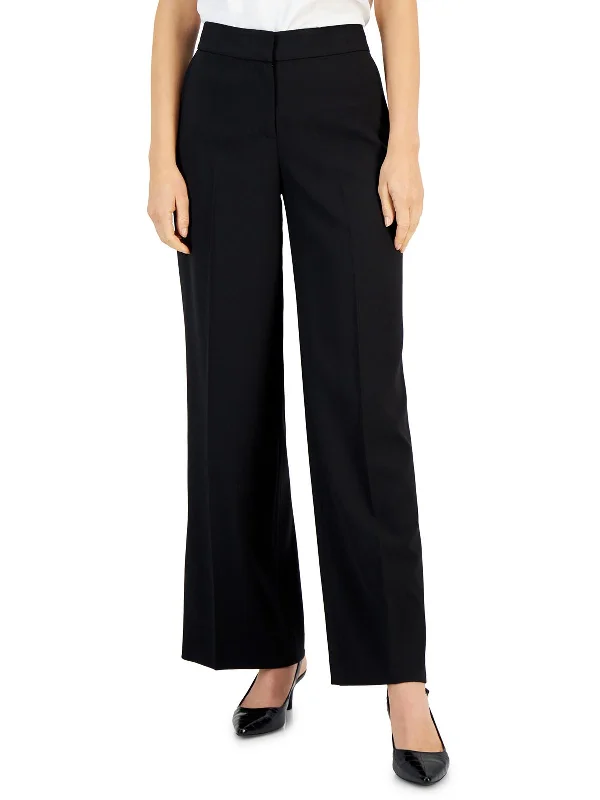 Womens Knit Wide Leg Dress Pants