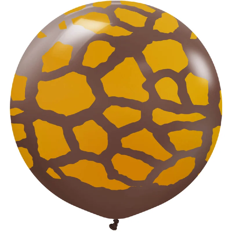 24 inch KALISAN SAFARI GIRAFFE - CHOCOLATE BROWN W/ GOLD INK