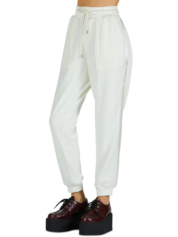 Womens Smocked Waistband Pull On Jogger Pants