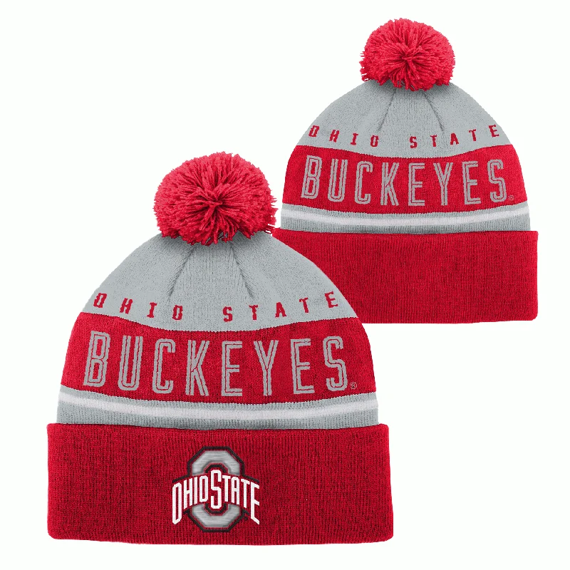 Ohio State Gen2 Boys Winter Hat with Pom