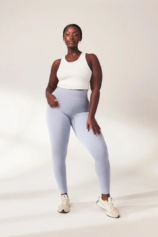 Lightweight Everyday High Waisted Leggings - Powder Blue