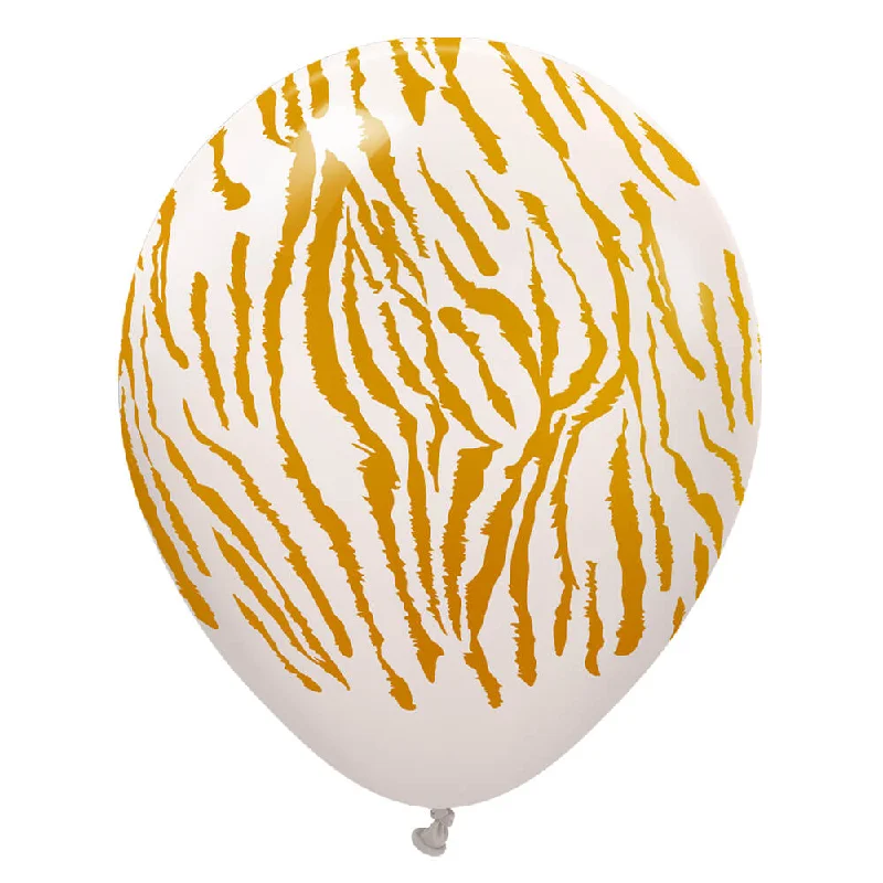 12 inch KALISAN SAFARI TIGER - WHITE SAND W/ GOLD INK