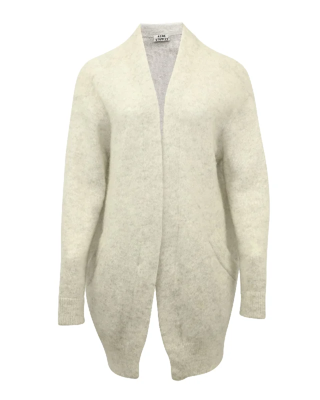 Acne Studios Raya Cardigan in Cream Wool