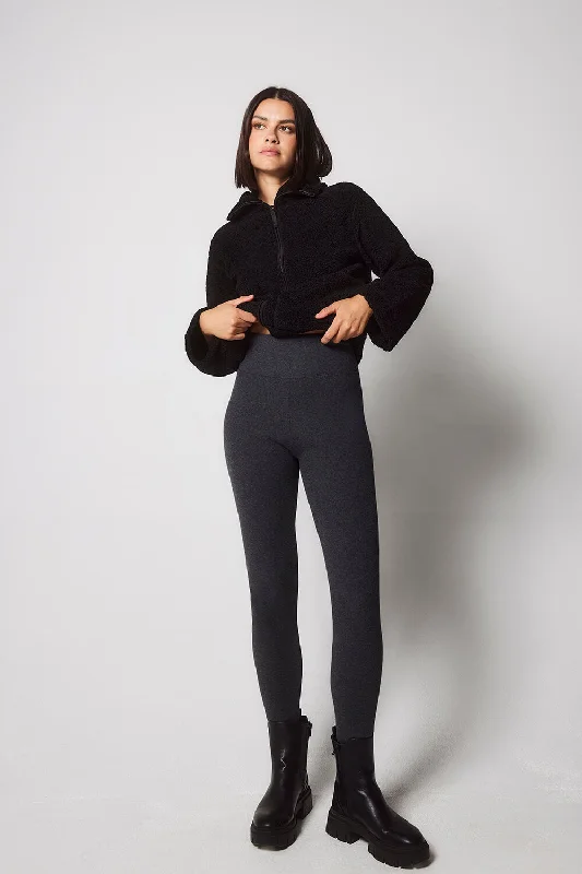 Extreme Fleece Lined Leggings - Dark Grey Marl