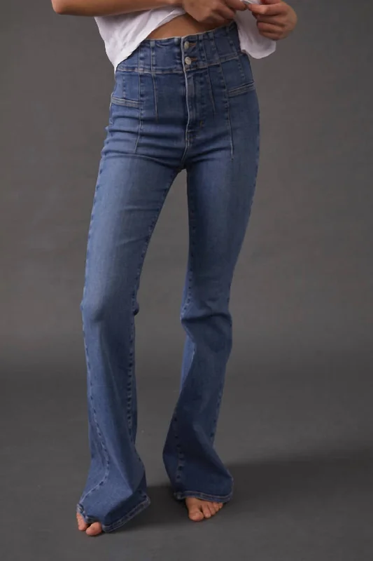 Jayde Flare Jean In Sunburst Blue