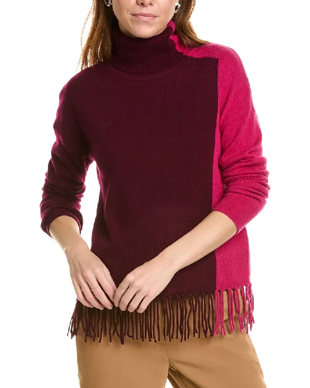 Sofiacashmere Colorblock Cashmere Sweater