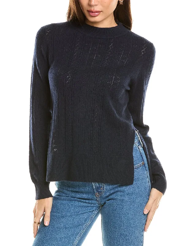 Malo Cashmere Pointelle Wool & Cashmere-Blend Sweater