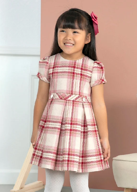 Girls Box Pleat Plaid Dress