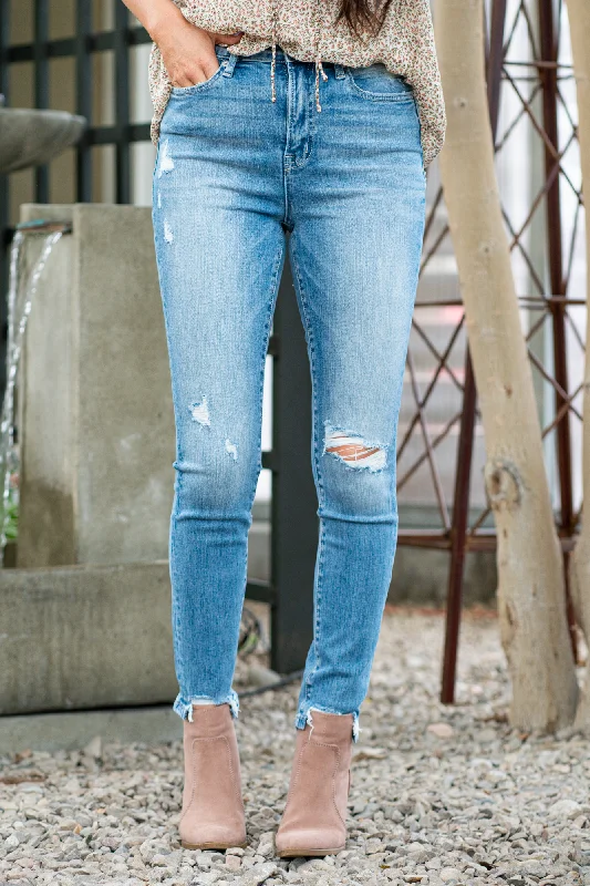 Reagan High Rise Distressed Skinny