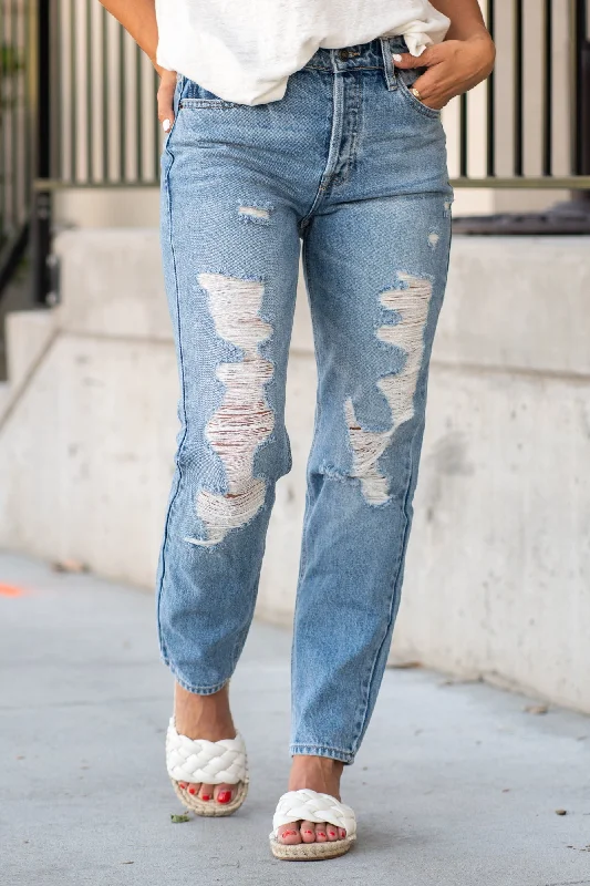 Bailey High Rise Slim Boyfriend Jeans