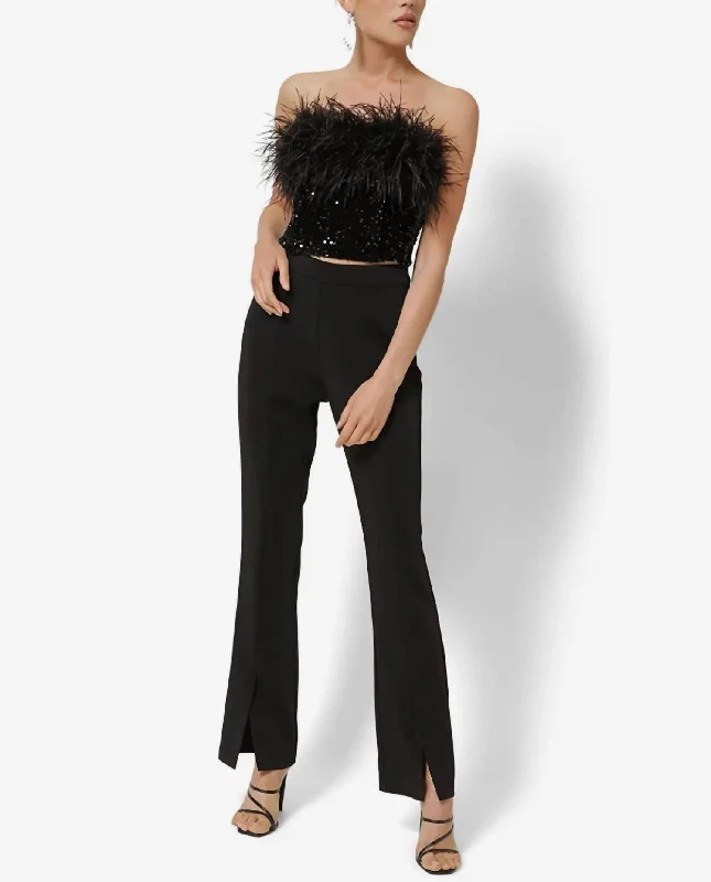 Alexis Split Pant In Black