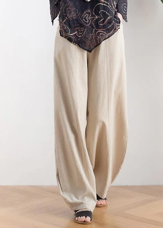 Boho Elastic Waist Harem Pants Khaki ( Limited Stock)