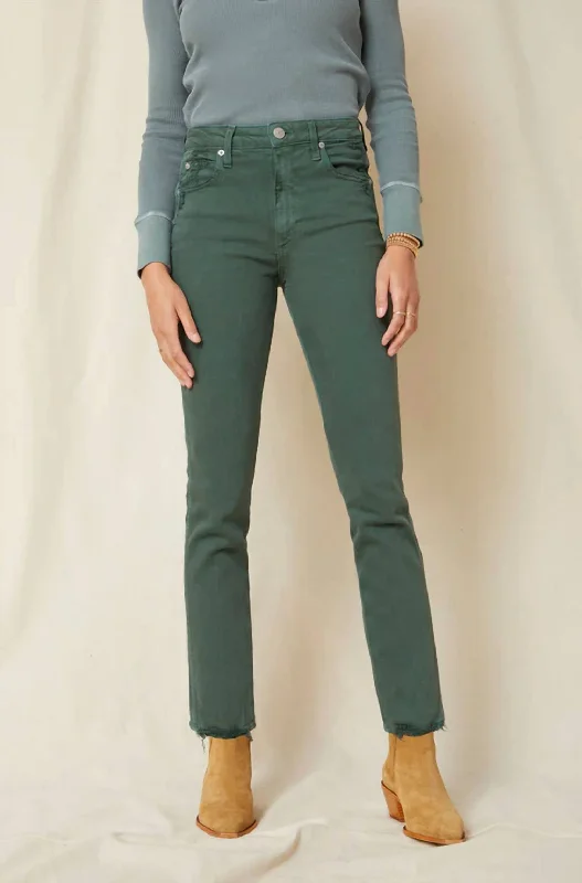 Chelsea Crop Pant In Evergreen