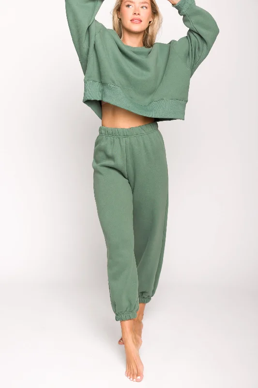 Comfy Cozy Jogger Sweatpants in Pine (Sold Separately)