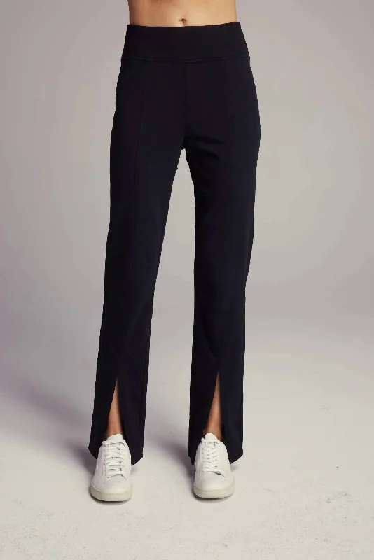 Cullen Split Front Pant In Black