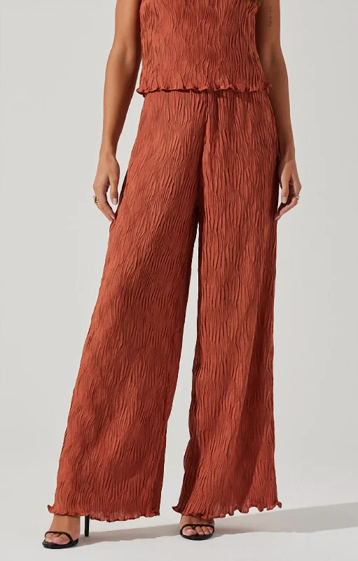 Janesa Rust Pant In Brown