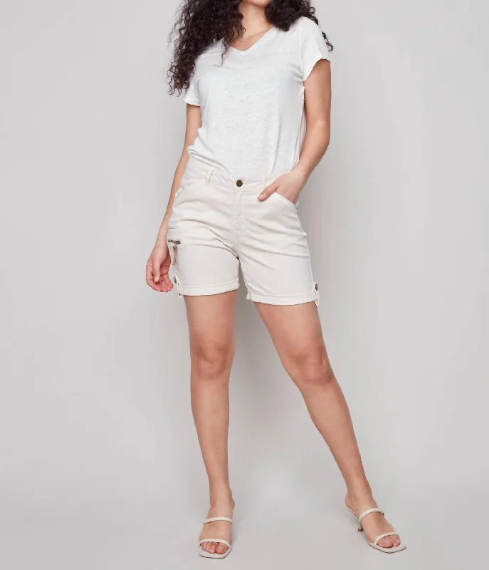 Mid Rise Relax Short In Natural