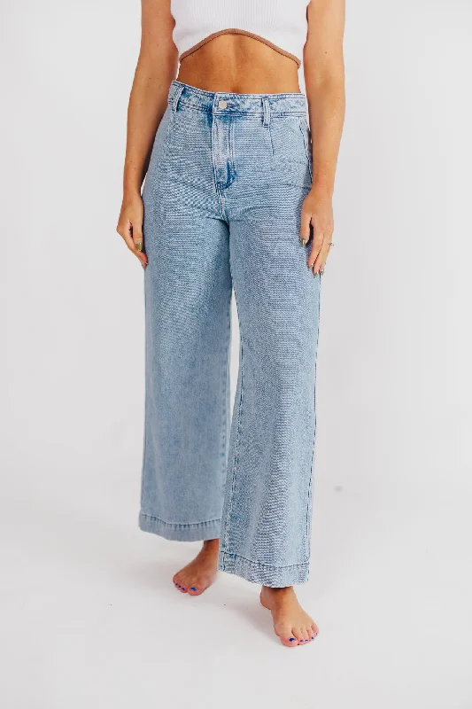 Ina Washed Denim Cropped Pants