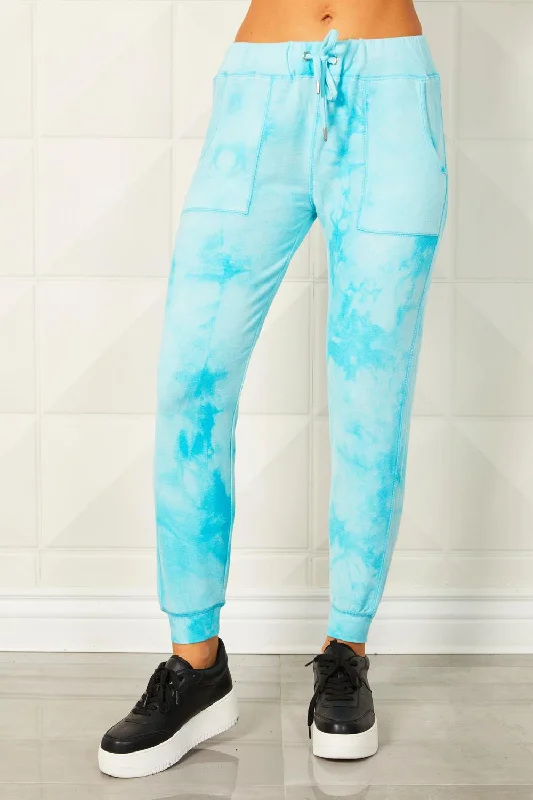 Soft Stretch Tie Dye Jogger In Surf