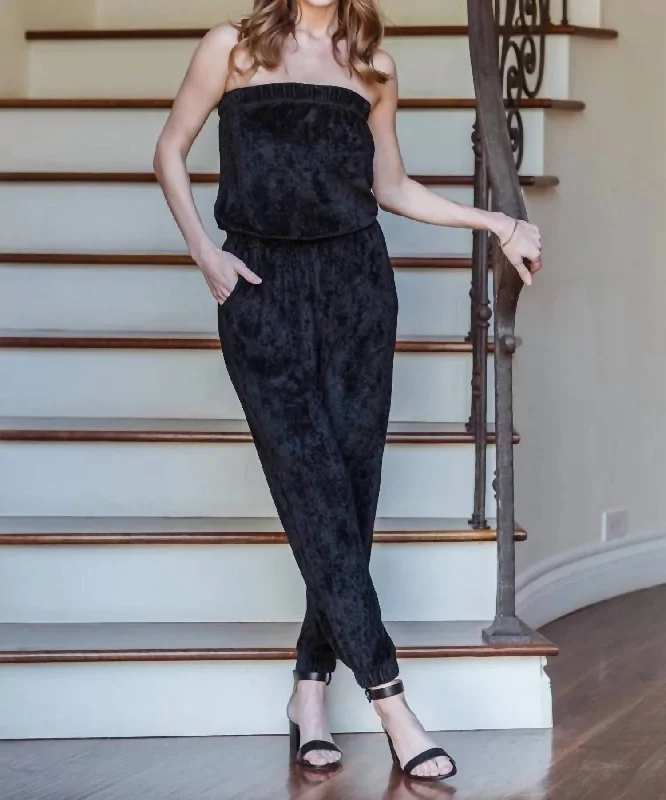 Strapless Jumpsuit In Black