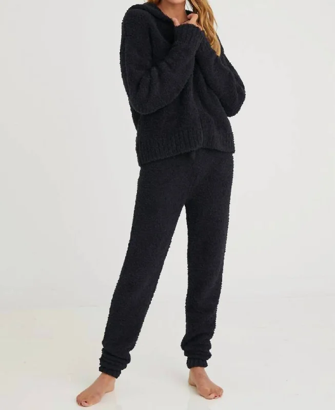 Sweater Jogger Pants In Black