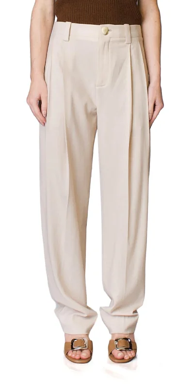 Tapered Trousers In Pale Fawn