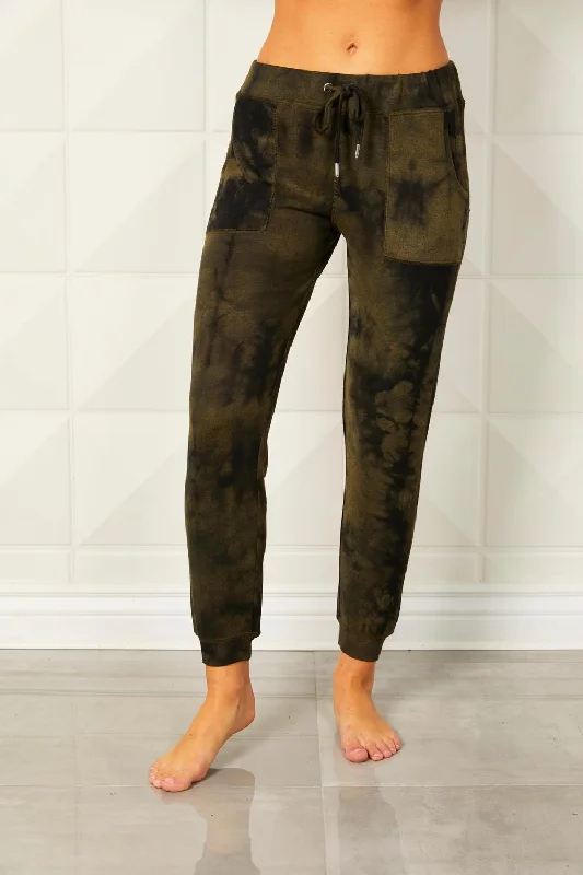 Tie Dye Jogger In Army