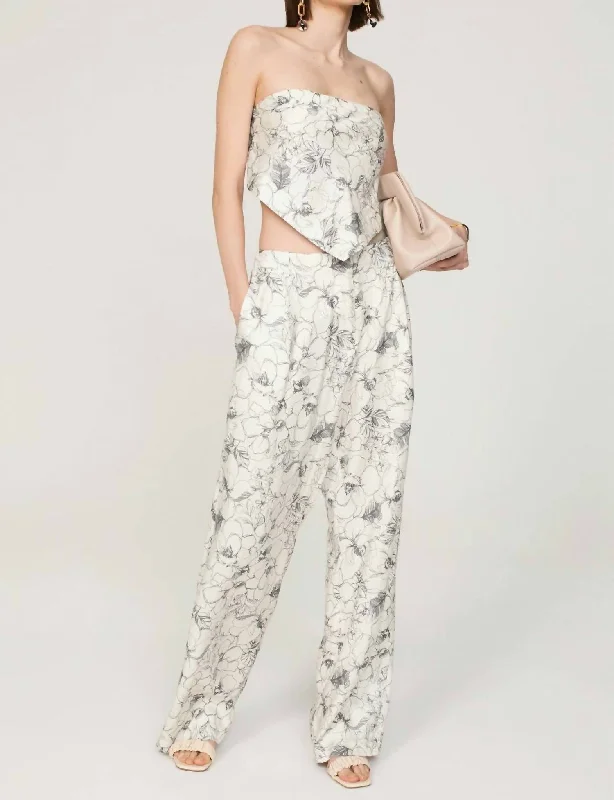 Tillie Pants In Linear Floral