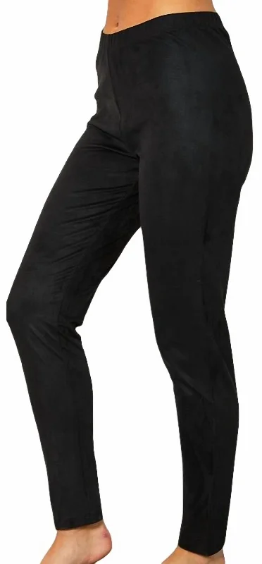 Vegan Suede Pant In Black